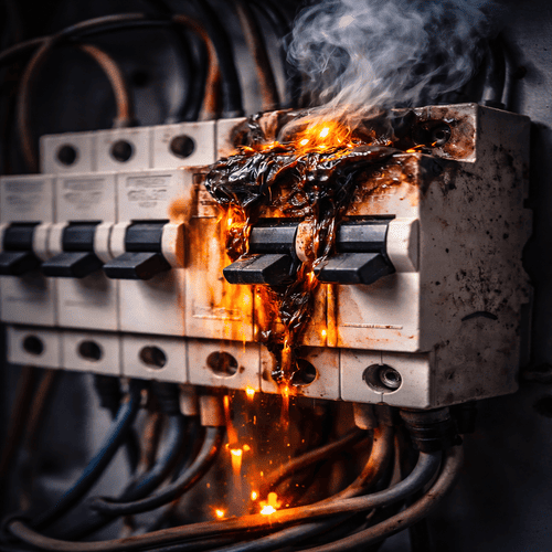 Disjuntor esquentando é perigoso quando há superaquecimento e fumaça no quadro de luz
