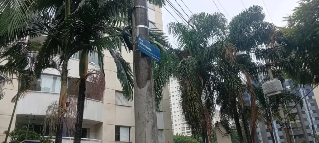 Rua Júlio Garcia na Vila Suzana em São Paulo com prédios residenciais